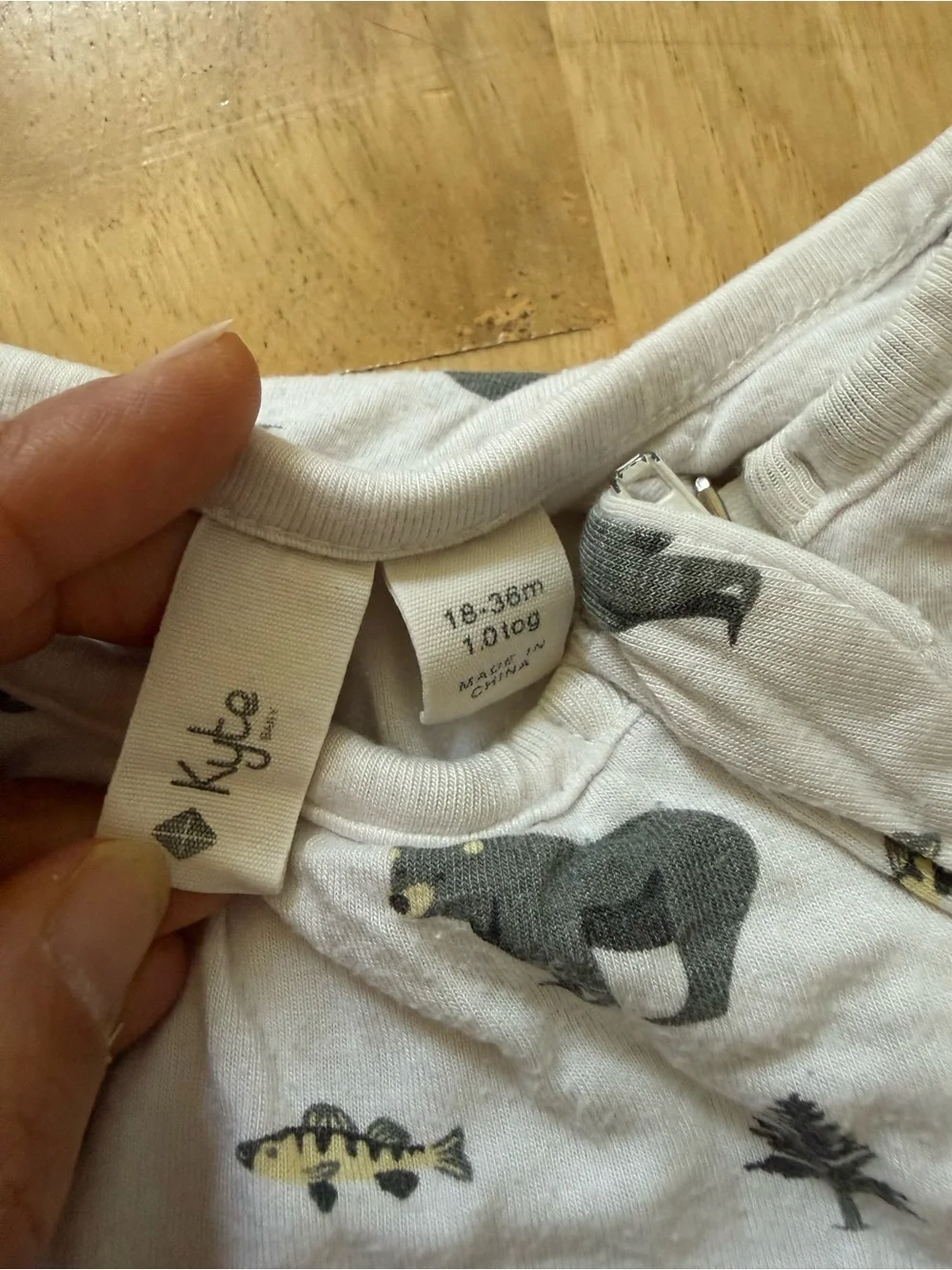Kyte Baby Sleep Sack 1.0 tog Creek Bear/Tree/Fish Print Size 18-36 month